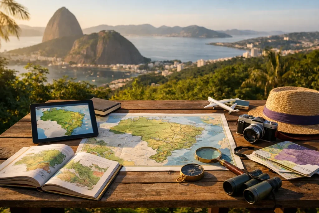 Cartes interactives et repères essentiels pour voyager au Brésil