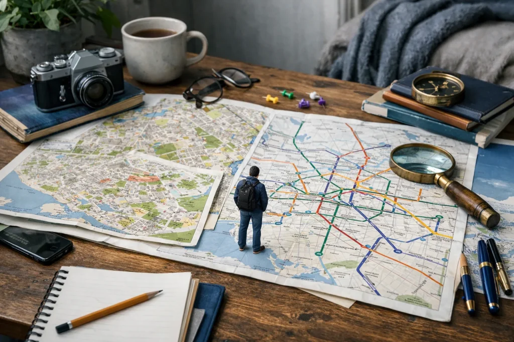 Cartes utiles : quartiers – transports et points d’intérêt