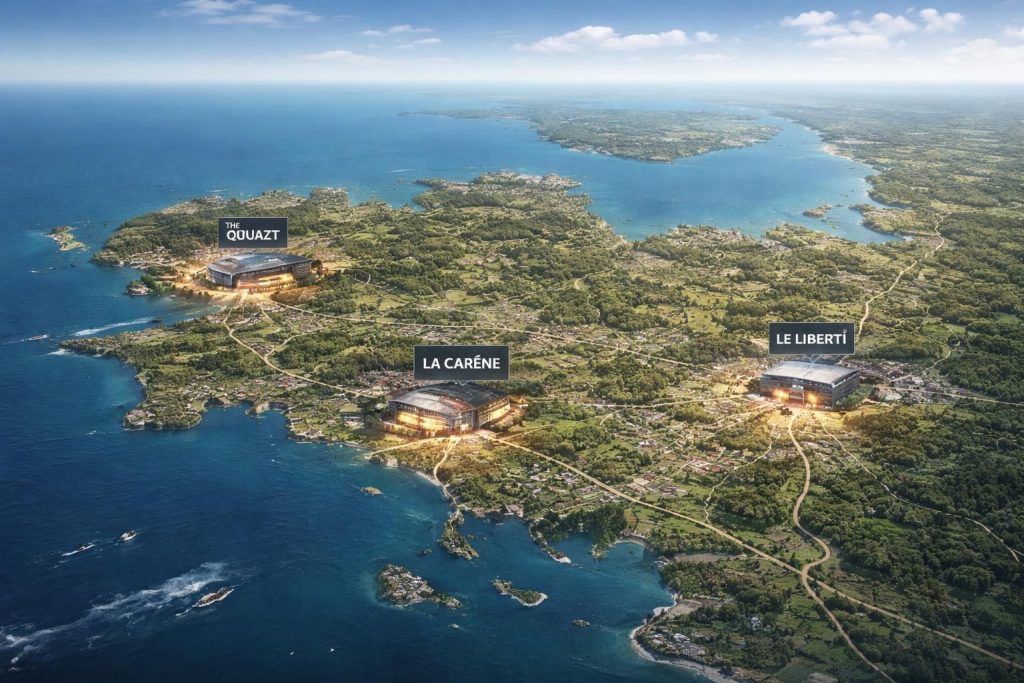 Carte des salles de spectacle en Bretagne avec Le Quartz, La Carène et Le Liberté