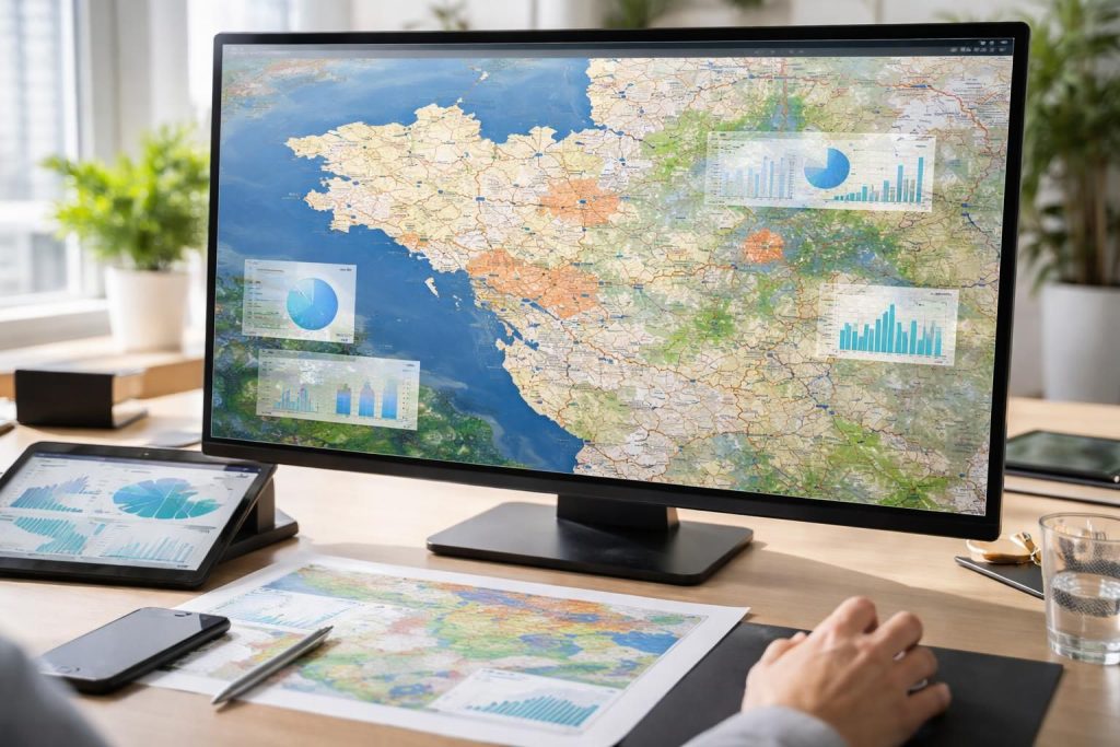 Cartographie interactive pour collectivités territoriales Ouest avec SIG et données géo