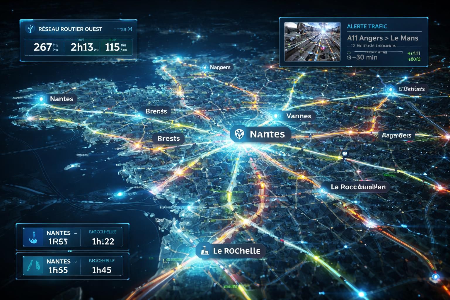 découvrez notre service de cartographie professionnelle dédié aux entreprises de transport et logisticiens de l'ouest français, optimisez vos itinéraires et facilitez la gestion de vos flux logistiques.