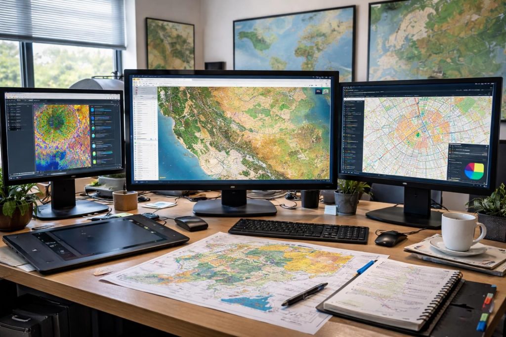 Cartographier la région Ouest avec ArcGIS, QGIS et Mapbox pour des applications géospatiales professionnelles