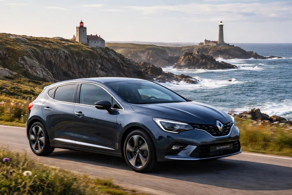 Découvrez la Bretagne en Renault Clio hybride avec itinéraires des phares et côtes sauvages