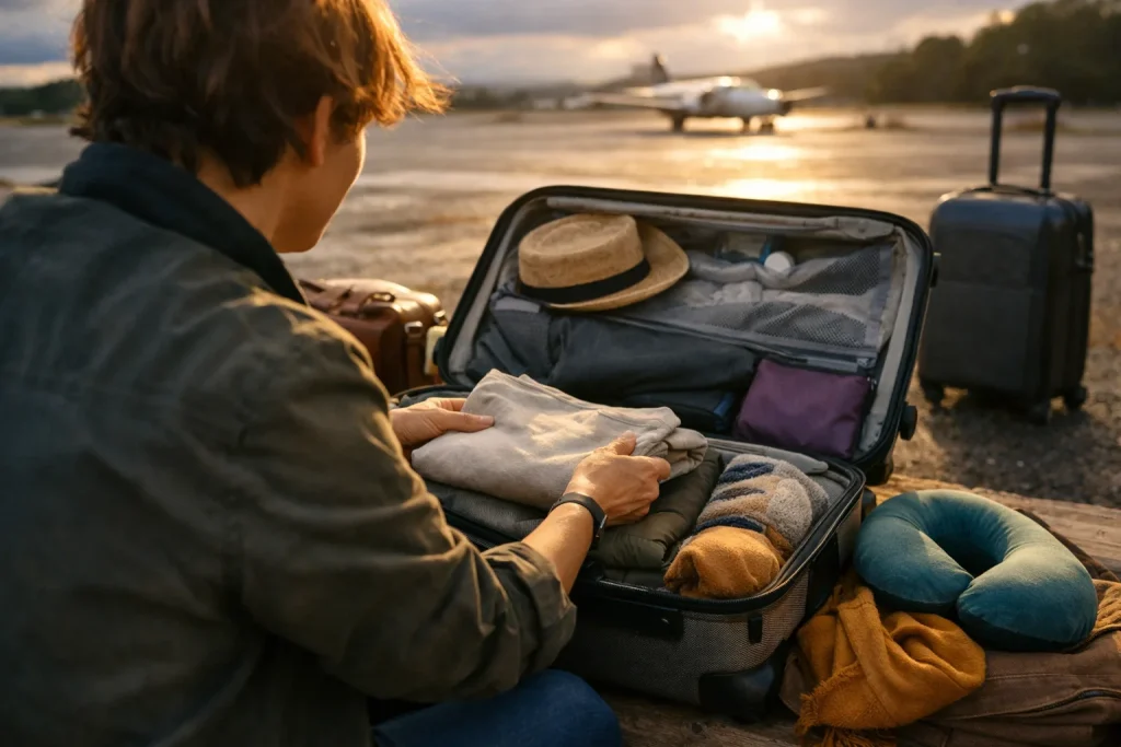 Des vêtements qui voyagent bien : matières, poids, entretien